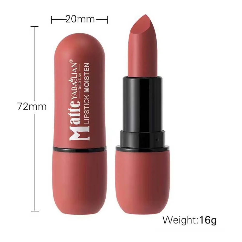 6-Color Matte Lipstick Velvet Lip Smooth Waterproof Long-lasting Qme