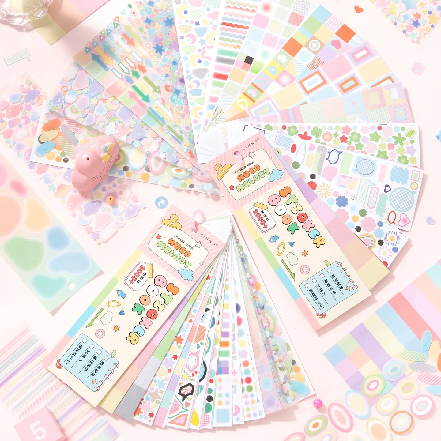 Retro Cartoon Die cut Stickers book 30/60 Sheets Aesthetic Decorative handmade Scrapbooking Kids Gift School Stationery Stickers Qme D