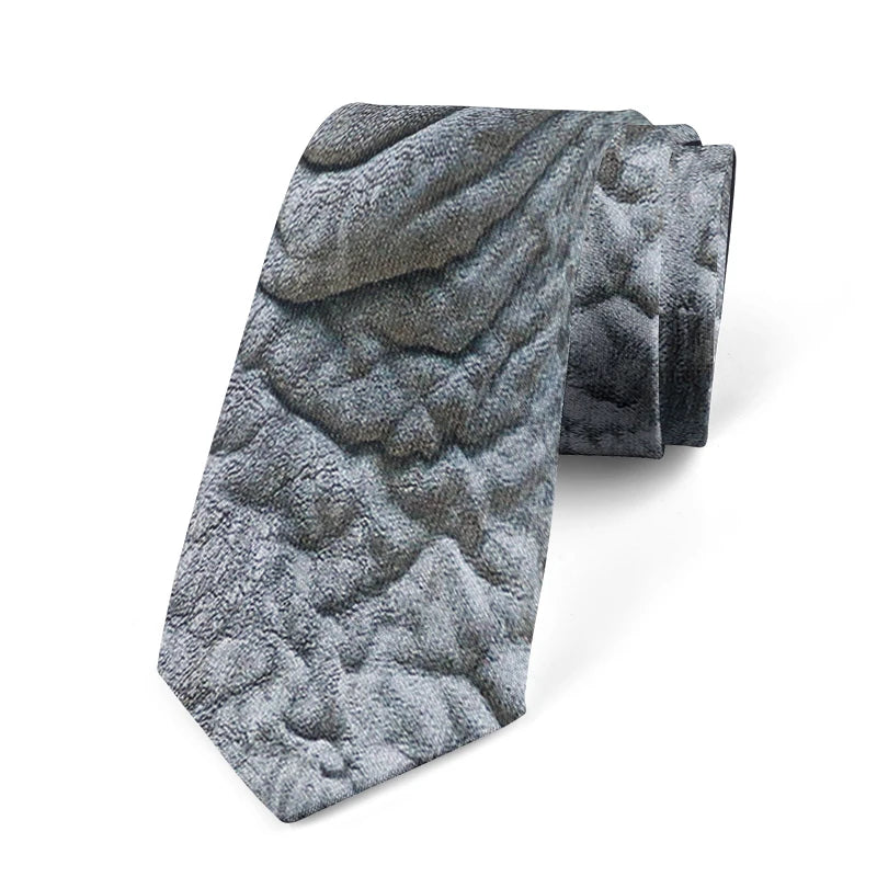Fashionable Animal Cat Tiger Skin Tone Printed Tie Casual Business Qme style3