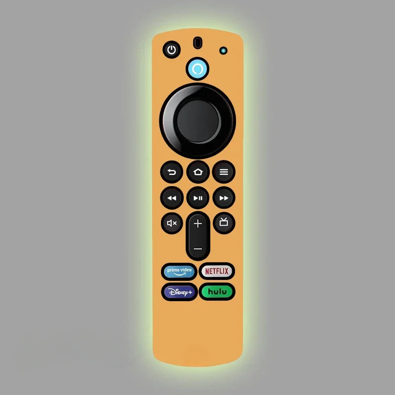 Silicone protective case For Amazon L5B83G Fire TV Stick 4K MAX/4K remote control drop proof dust and dust Glow Case Qme Orange