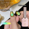 Double Light Romantic Cat Eye Magnetic Gel Nail Polish Sparkling Rainbow Colorful Soak Off Nail Art Gel Varnish Semi Permanent Qme 07