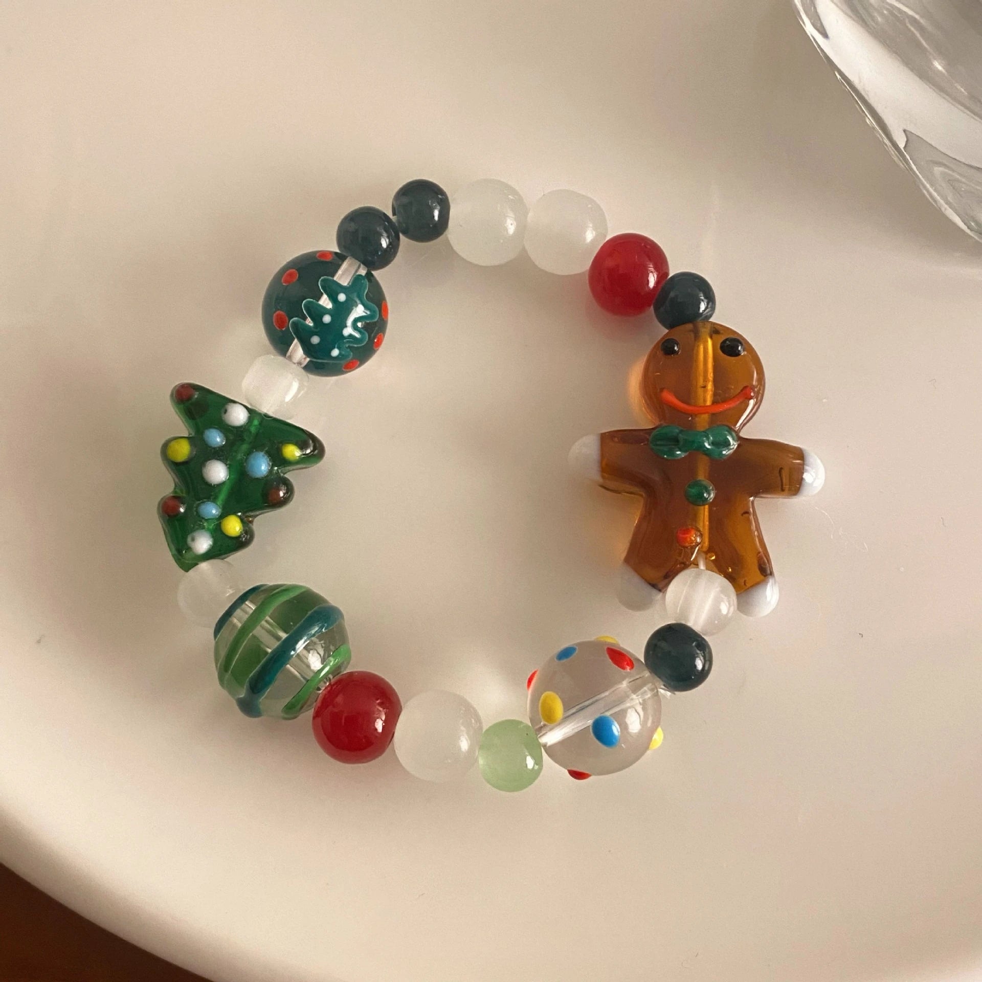 Niche Design Gingerbread Man Cartoon Bracelet - Christmas Minimalist Versatile for Christmas Gift Qme