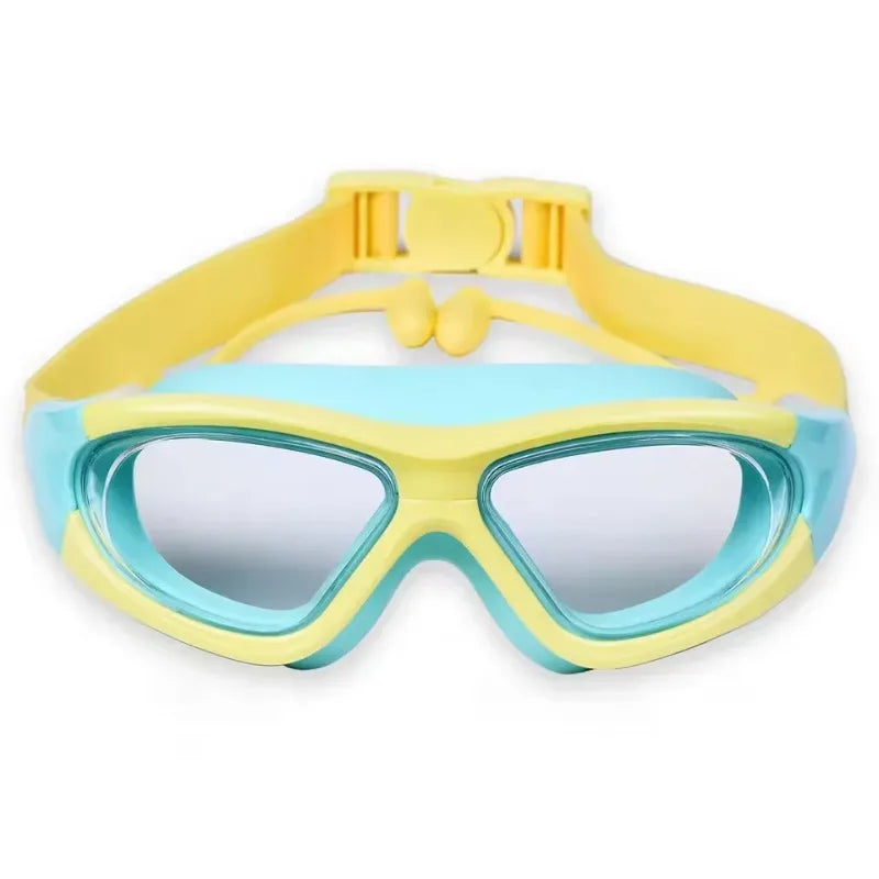 Anti-fog Kids Swim Goggles Large Frame UV Protection Silicone No Qme C