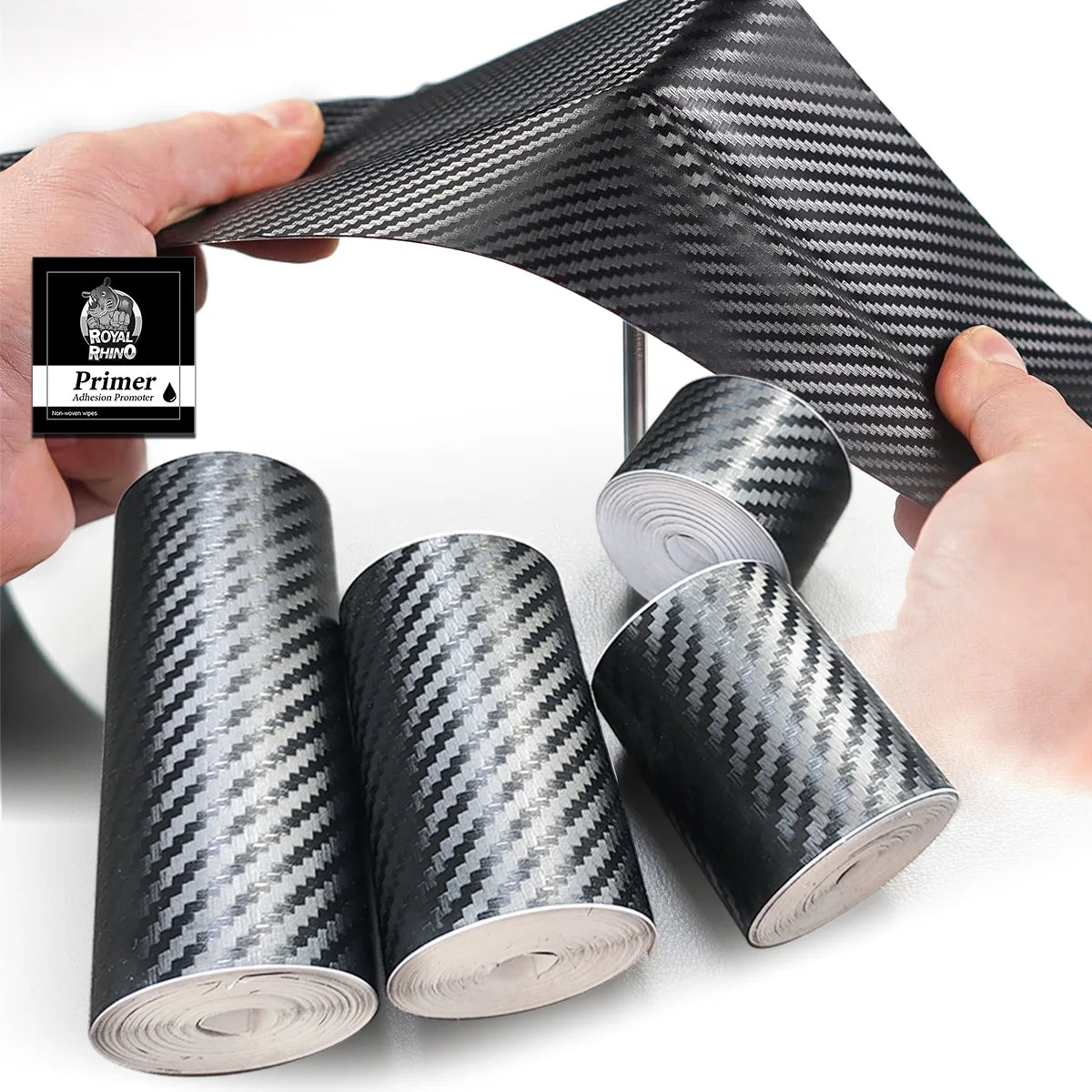 1-10M 3D Nano Carbon Fiber Stickers Car Door Edge Anti-Scratch Tape Black Side Mirror Protector Strip for Vehicle Protection Qme
