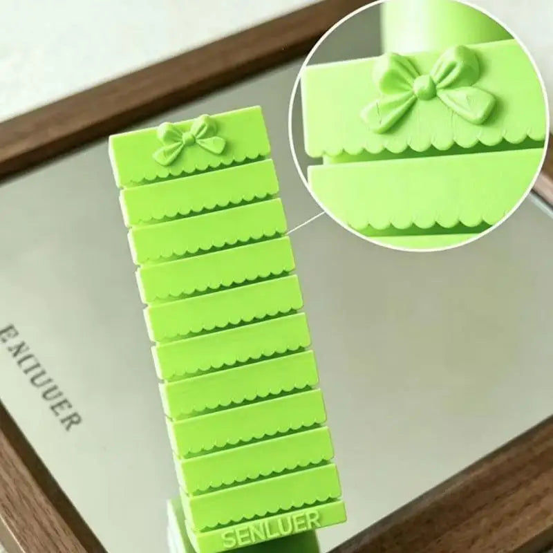 10-Compartment 3D Printing Nail Transfer Paper Storage Box Portable Qme Green
