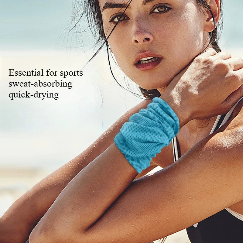 Sports Thin Cool Wrist Sweat Towel Qme