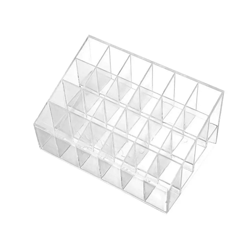 4 Sizes Lipsticks Holder Clear Acrylic Lipgloss Lipstick Organizer Qme B-24 grids