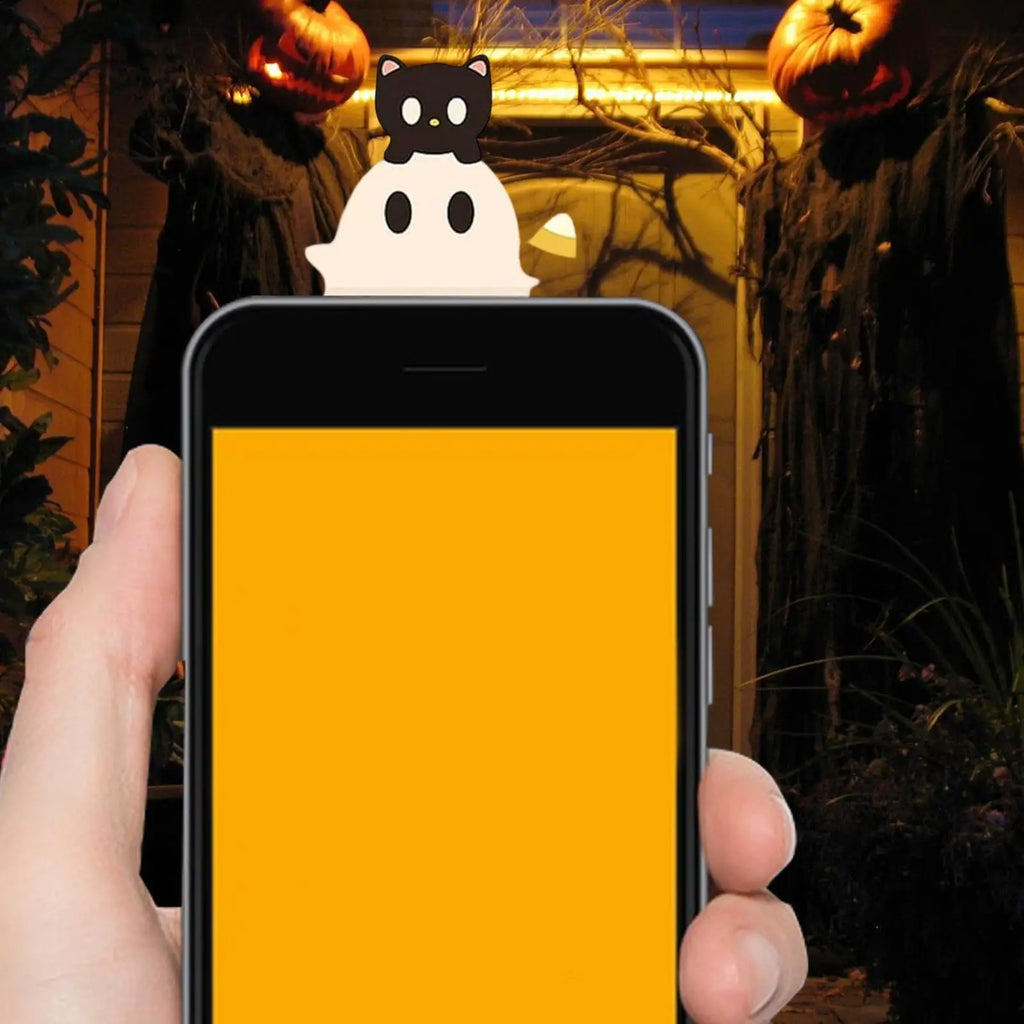Phone Accessory Figure Stick Phone Top Decor Halloween Ghost Figure Smartphone Accessory Decoration For Youth Girls Boys Women Qme