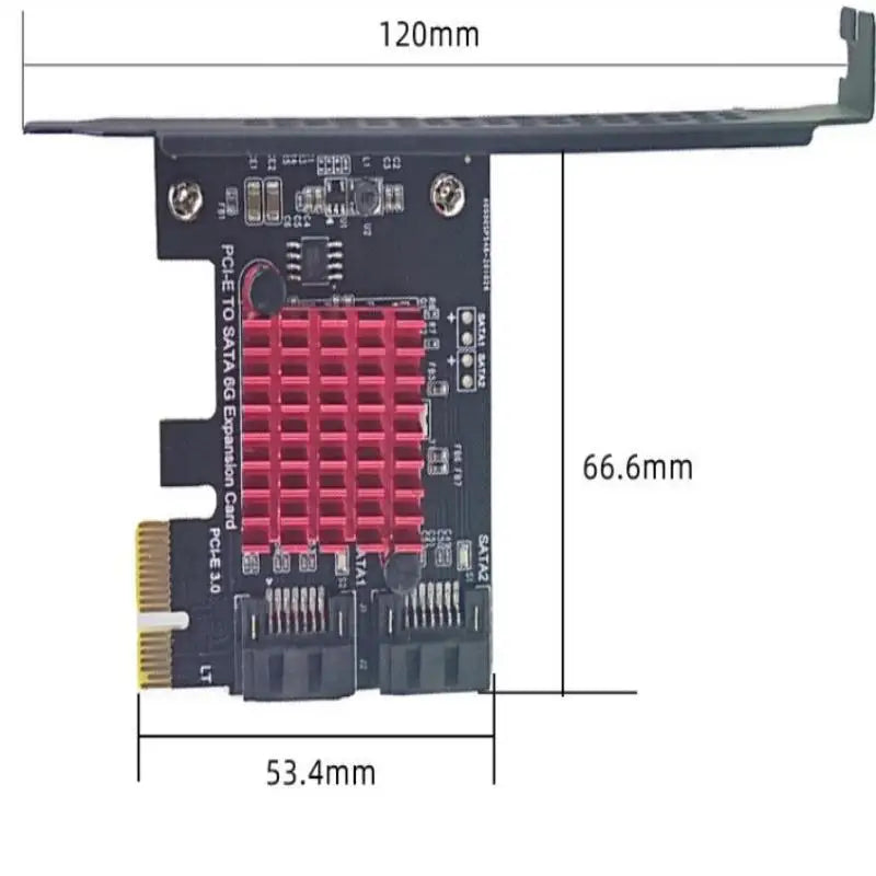 PCIe SATA3 0 Card ASM1061 Chip 2 Ports Tailored Quick Data Transfers Qme