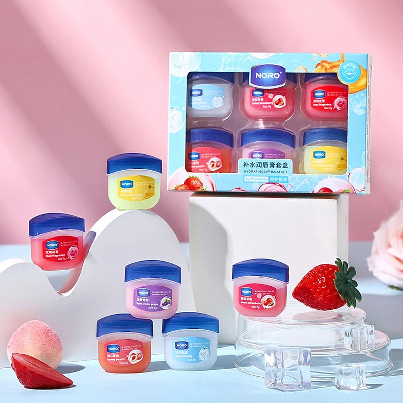 6-Pack Non-alcoholic Moisturizing Lip Mask Suitable All Skin Types Qme