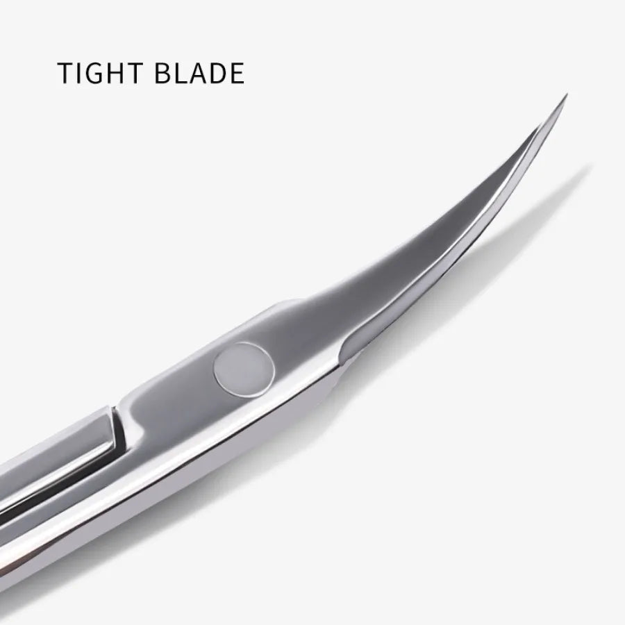 Nail Scissors Stainless Steel Curved Cuticle Sharp Dead Skin Manicure Qme