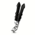 Anti Splash Nail Clippers Long Handle Professional Manicure Tool Qme Black