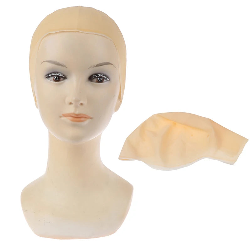 Latex Bald Head Skin Cap Unisex Prosthetic Wig Cosplay Party Hair Qme