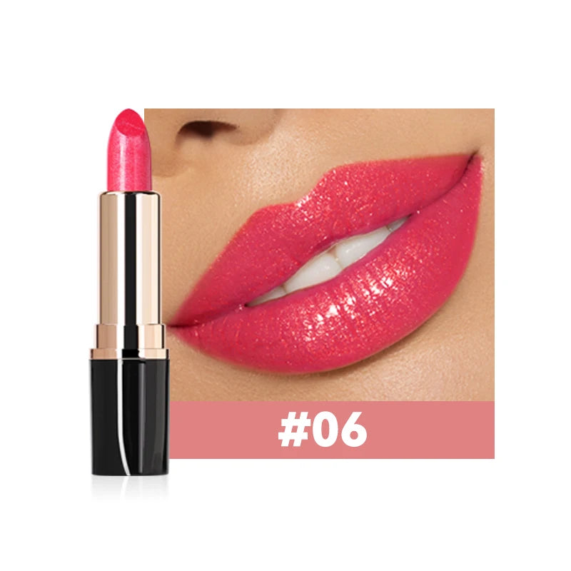 Waterproof Shiny Lipstick Long-lasting Retention Multiple Colors Qme 06
