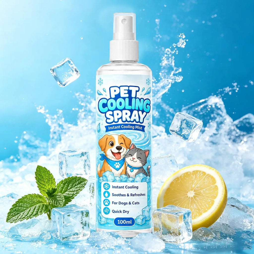 Dog Refreshing Cooling Spray 100ml Instant Gentle Refreshing Mist Hot Weather Cool Down Spray for Walking Playtime Home Daily Qme