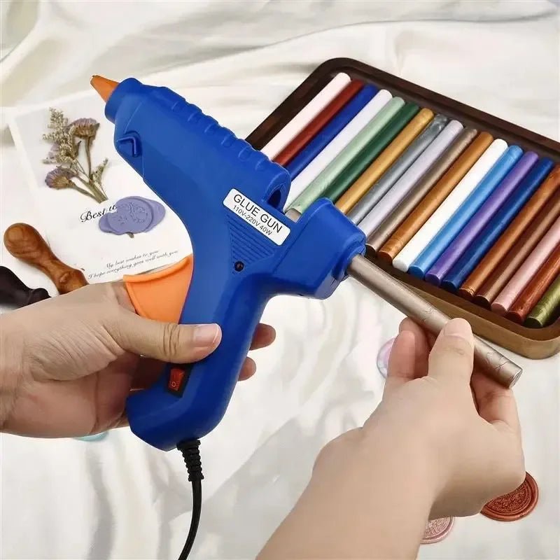 DIY Melt Glue Sealing Wax Stick Gun Custom Stamp Wedding Party Invitation Fashion Gift Decoration Sealing Wax Seals Seal Arts Qme