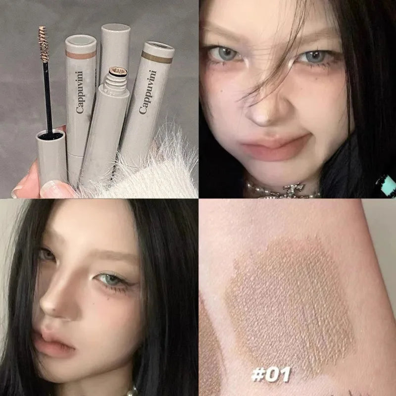 Cocoa Brown Eyebrow Tint Cream Waterproof Natural Eyebrow Tattoo Cream Light Color Eyebrows Make Up Smooth Fluff Brow Dye Pencil Qme
