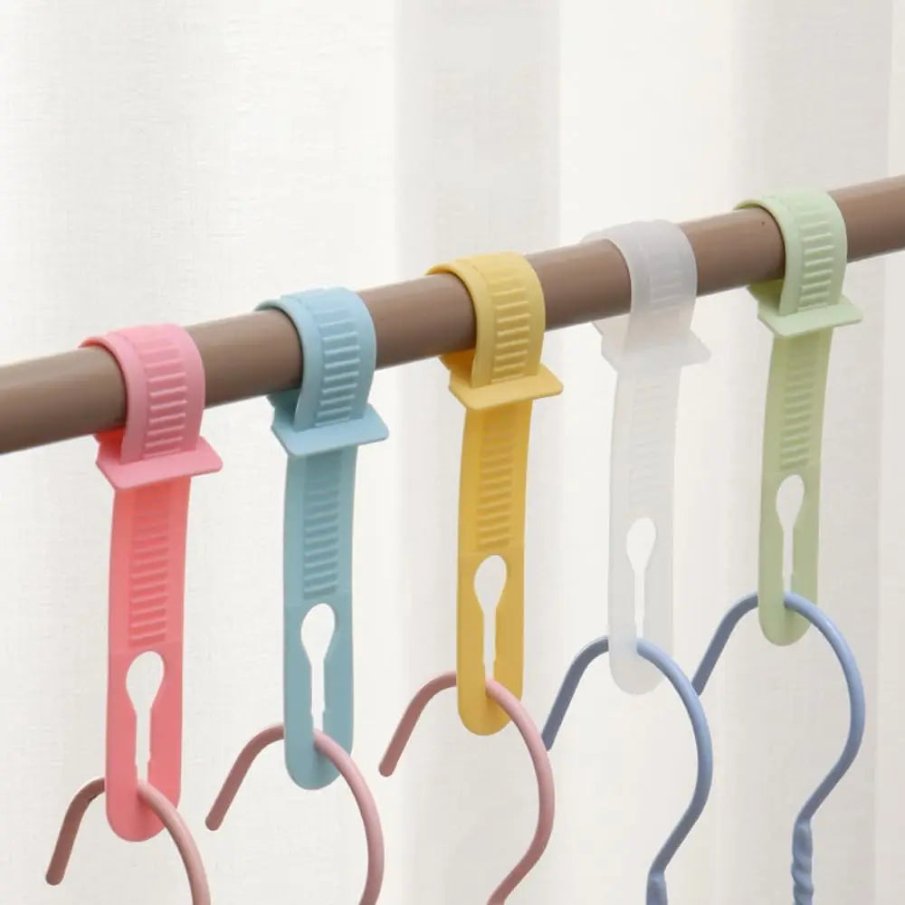 50pcs Windproof Clothes Hanger, Fixed Hook, Anti Slip Clothes Hanger, Adjustable Laundry Buckle, Suitable for Indoor and Outdoor Qme