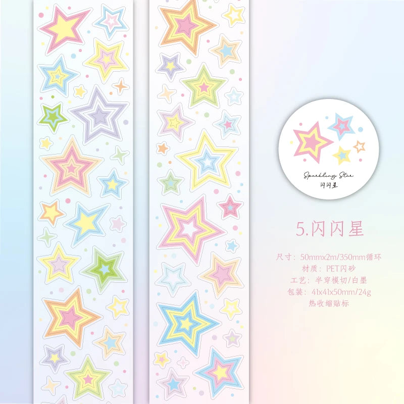 50mm*2m Cute Watercolor dots Series Washi Tape Kawaii Decorative Adhesive Scrapbook stickers Hand Made Masking Tape Stationery Qme E Hot selling item