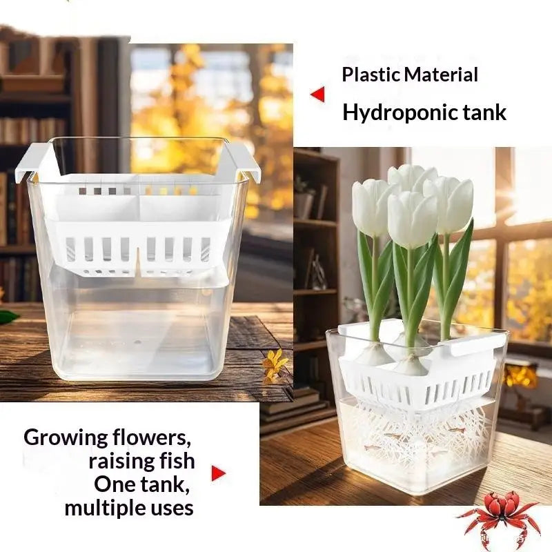 Breathable Support Basket Tulip Seed Hydroponic Flowerpot 4 Holes Qme
