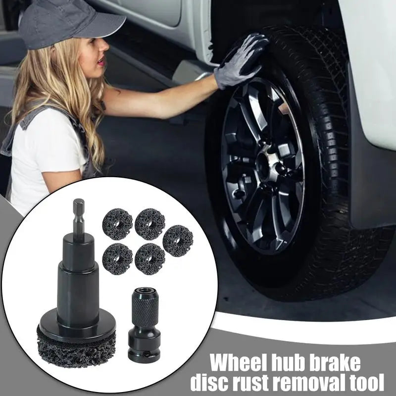Wheel Stud Removal Tool Brake Hub Resurfacing Kit Brake Rust Remover Automotive Tool Grinding Maintenance Cleaner Kit For Nuts Qme