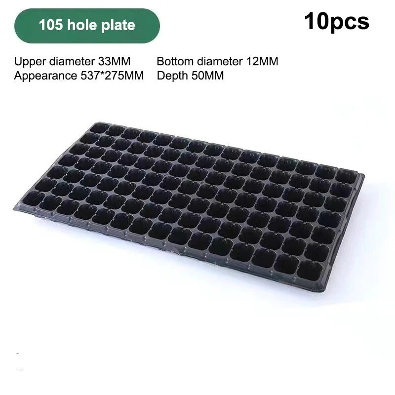 Plastic Gardening Germination Trays Black Seedling Container Garden Qme 5