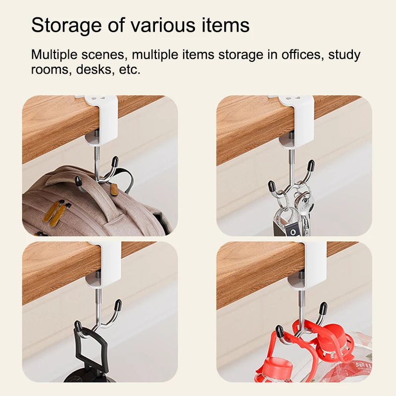 Backpack Desk Hanger Punch-free Cute Rabbit Bag Hook Table Side Qme