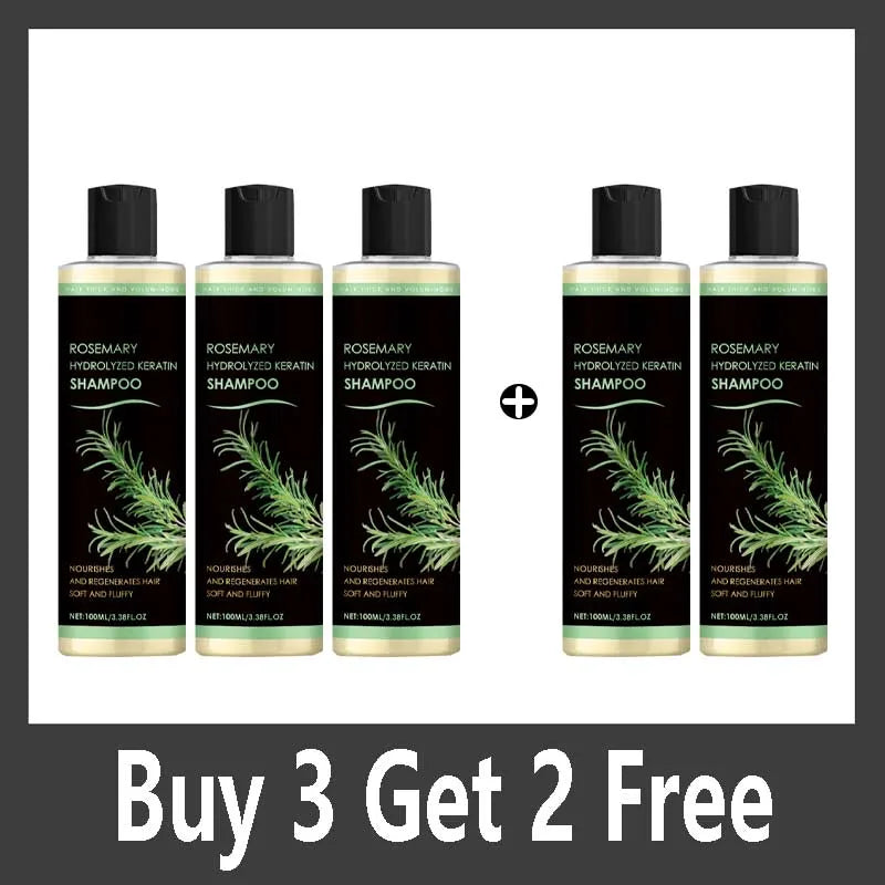 Organic Rosemary Shampoo for Hair Growth Natural Thickening & Strengthening Shampoo with Hydrolyzed Keratin Hair Care Qme Buy 3 Get 2 Free