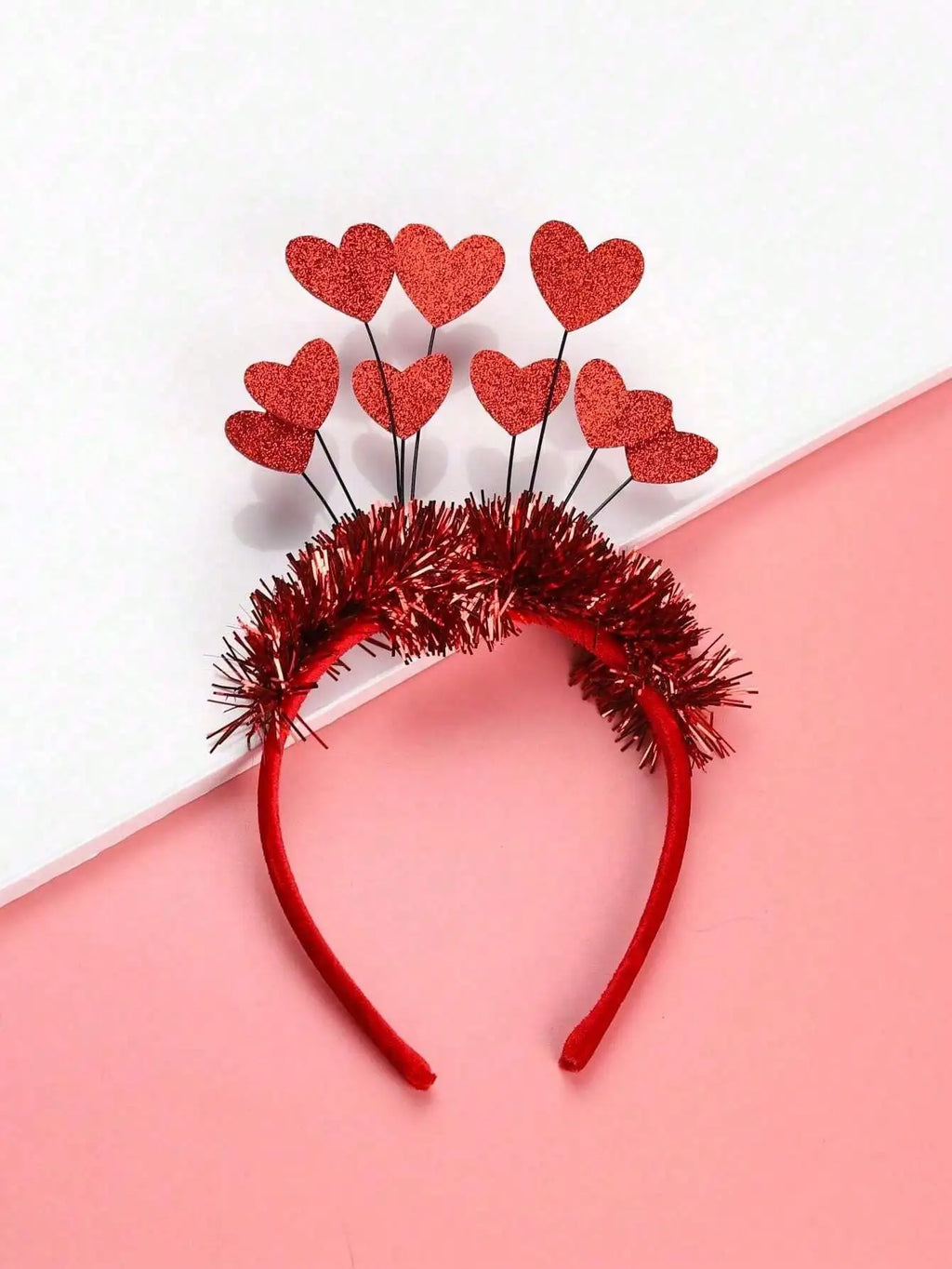 Fashionable Valentine's Day Red Sequin Heart Headband Party Birthday Qme