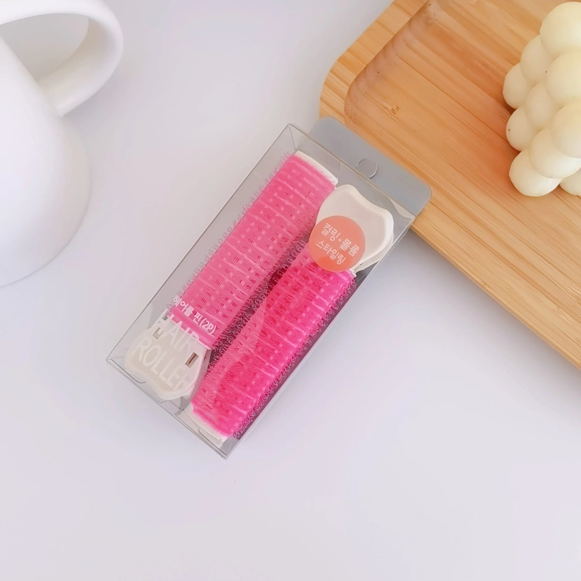 2pcs Hair Root Fluffy Clip Air Bangs Curler Self-adhesive Curling Hair Lazy Curling Tube Hair Styling Tool Hair Curler Hair Pins Qme Rose Red 2pcs