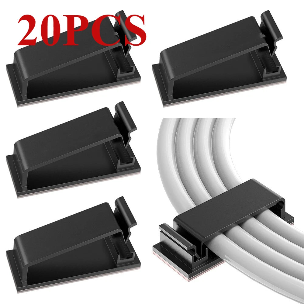 Self-adhesive Cable Organizer Cable Clamp Clips Holder Clamp Management Car USB Data Cable Decorative Cord Winder Manager Qme