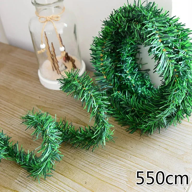 5.5M Christmas Decoration Garland Christmas Tree Ornaments Green Cane Party Supplies Home Decor Qme Default Title