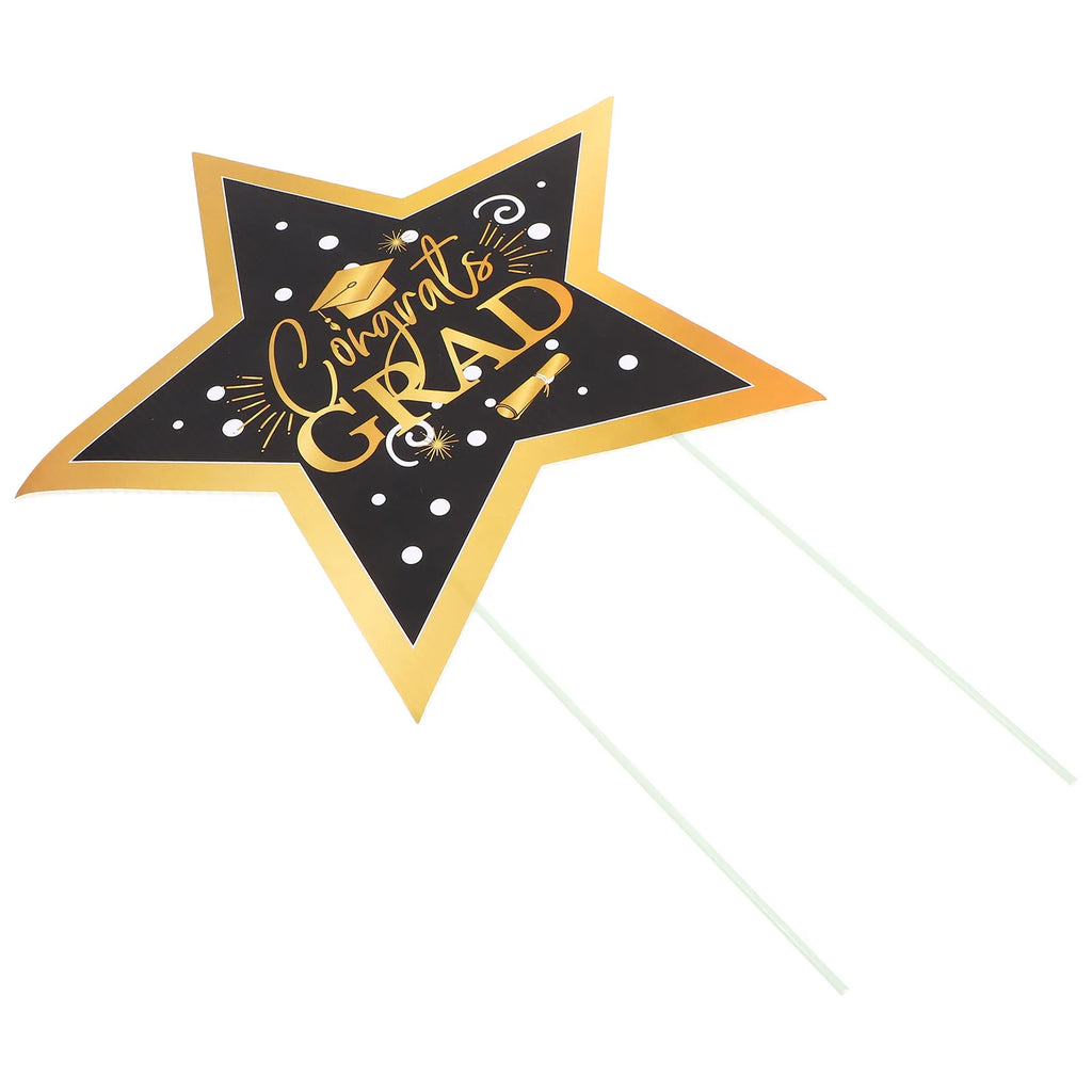 1Pcs Five Point Star Graduation Lawn Sign Plastic Premium Yard Decoration Outdoor Party Garden Festival Ornament Qme other