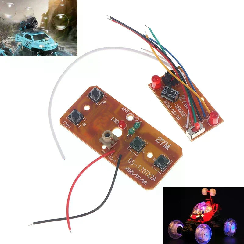 4CH RC Remote Control 27MHz Circuit PCB Transmitter Receiver Board Qme