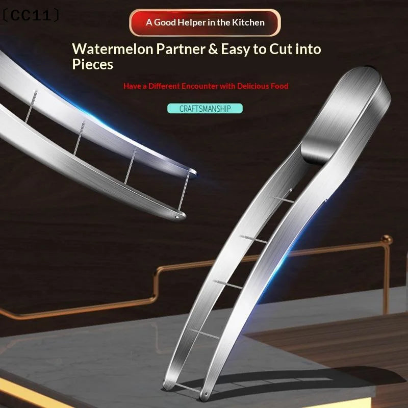 Stainless Steel Watermelon Cutter Quick Even Cube Cutting Rust Proof Qme