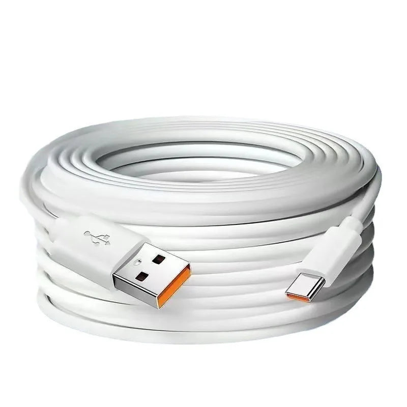 2PCS 6A Super Fast Charging 120W USB-C Data Cable for Huawei Honor Android 66W LeEco Charger Cord Qme Type-C 5M