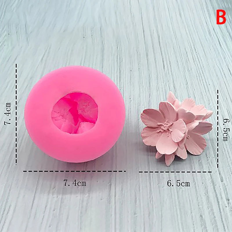Silicone Cake Mold Chocolate Soap Making Tools Candle Mould Embossed Flower Aromatherapy Candy Handmade Wedding Decor Qme Clover