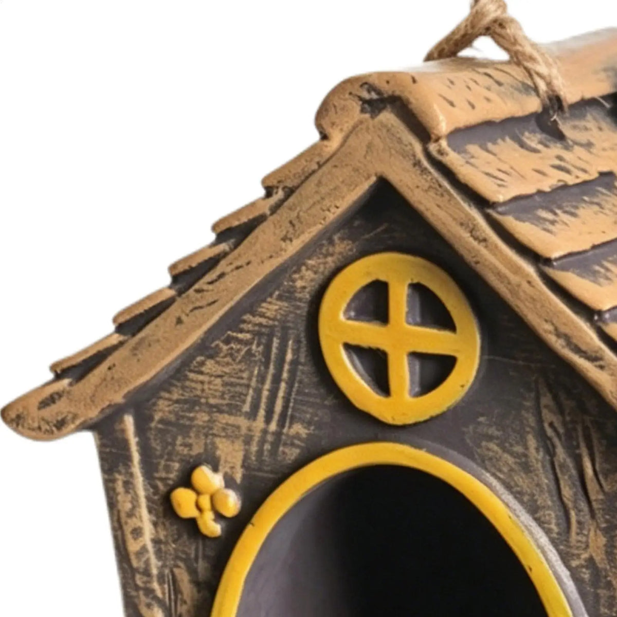 Yard Bird Feeder Vintage Cottage Shaped Outdoor Birdfeeder Patio Qme
