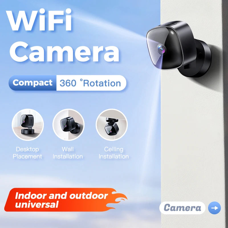 HD Wifi Smart Monitor Surveillance Cameras Remote Camcorders Video Qme