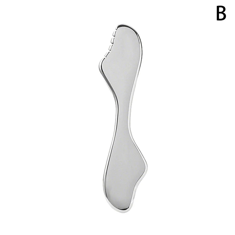 Stainless Steel Gua Sha Board Scraping Body Massager Reduce Head Neck Qme B