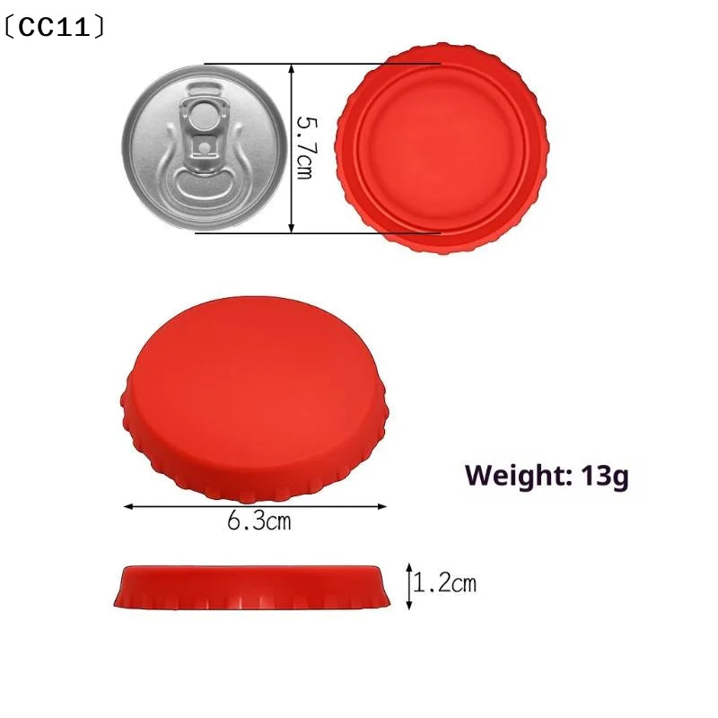 Silicone Soda Can Lid Reusable Stopper Beer Drinks Juice Standard Qme