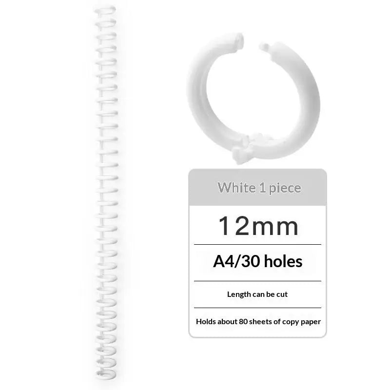6-Hole Punch Labor Saving Manual Hole Puncher A4 A5 B5 Loose Leaf Qme White A