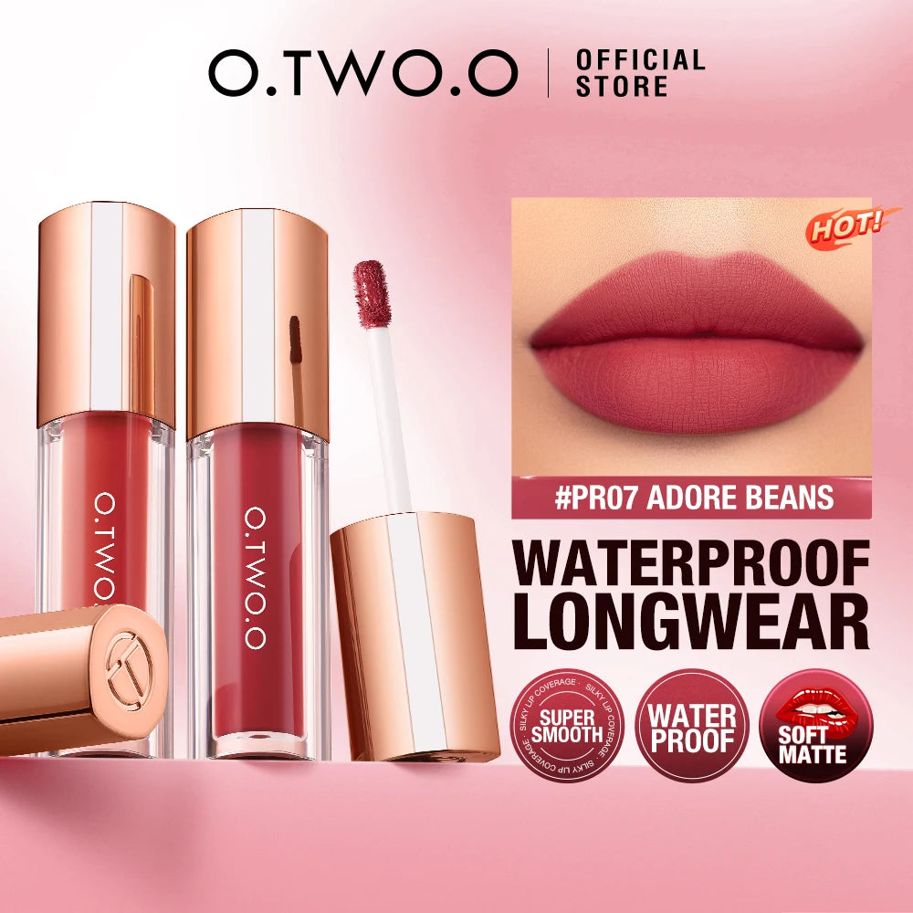 O TWO Lipstick Lip Tint Matte 24H Stay Color-locking Ultra-lasting Qme