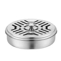 Mosquito Coils Holder Stainless Steel Mosquito Coil Box with Cover Round Mosquito Coil Tray Easy To Clean Anti-Mosquito Supplies Qme 1pc