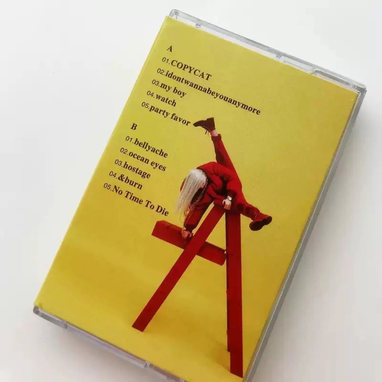 Retro Emotional Pop Music Cassette Tape Yellow Background Art Scene Portrait Themed Cover Atmospheric Narrative Track Collection Qme