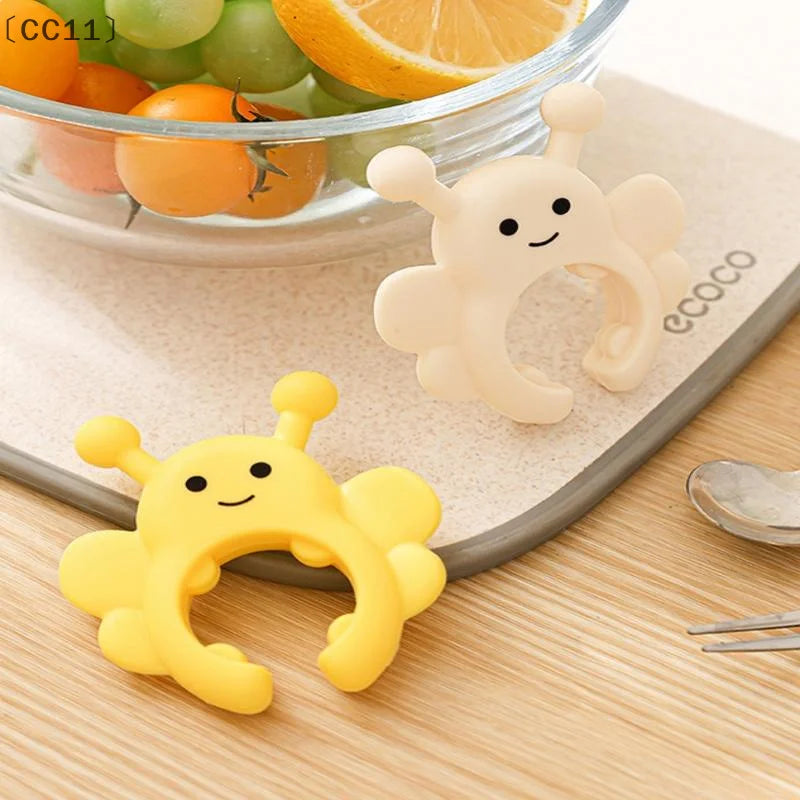 CC11Silicone Spatula Rack Little Bee Anti Scalding Overflow Pot Clip Qme