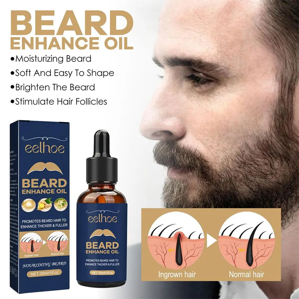 30ml Beard Care Oil For Men Beard Growth Grooming Kit Soften Strengthen Styling Beard Oil Thicker Nourish Beard Serum Beard Care Qme