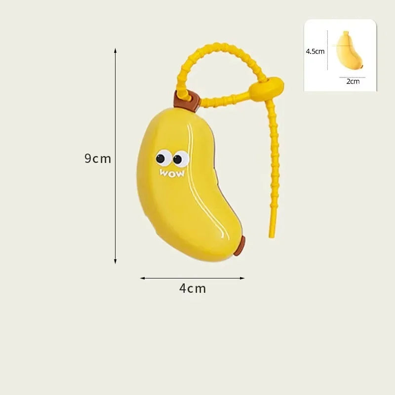 Portable Plastic Toothbrush Holder Waterproof Anti-Slip Features Must-Have Travel Hiking Camping Brush Case Cute Banana Design Qme