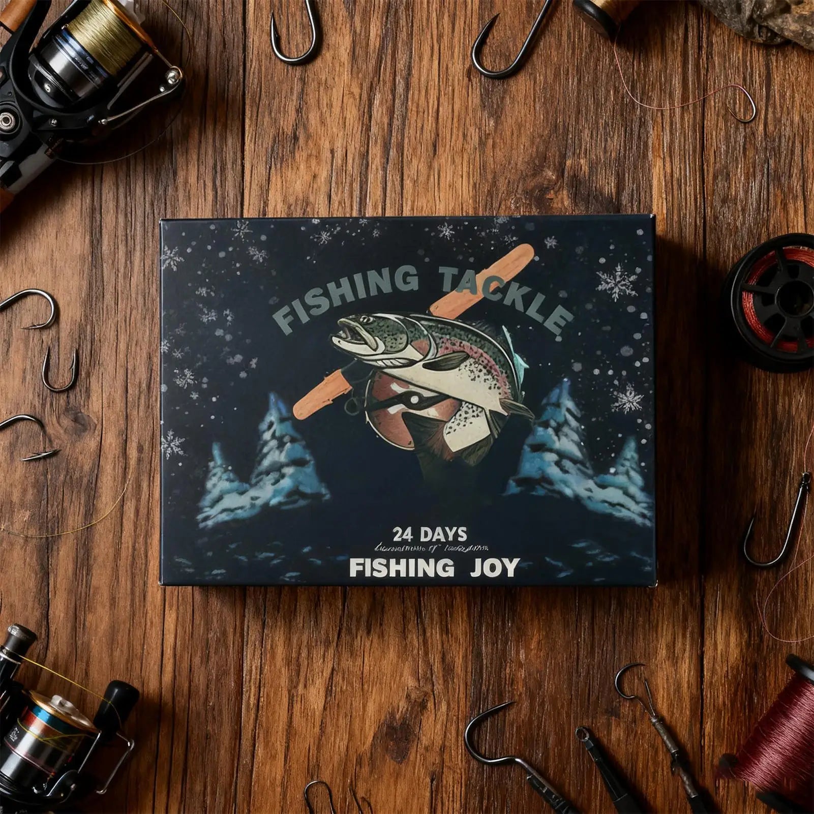 Christmas Advent Fishing Lure Calendar Outdoor Angling 24 Day Count Qme