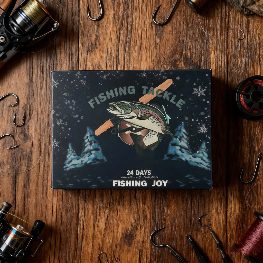 Christmas Advent Fishing Lure Calendar Outdoor Angling 24 Day Count Qme